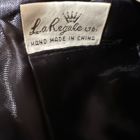 Vintage La Regale navy blue beaded evening bag converts to dressy clutch purse - Picture 5 of 9